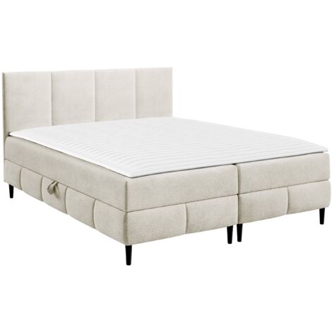Lit boxspring Rivus I, Coral 15, Unique, Continental, 120x200, Tissu, Disponible, 122x206x88cm (1/5)