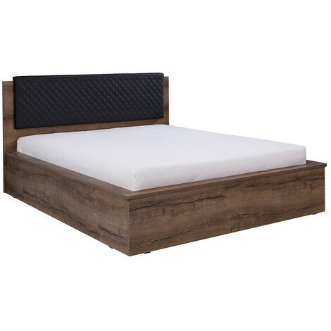 Lit Fivelbo 105, Chêne du Monastery + Soft Pik 011, Double, 160x200, Stratifié, Sommier à lattes, 182x214x105cm (1/5)