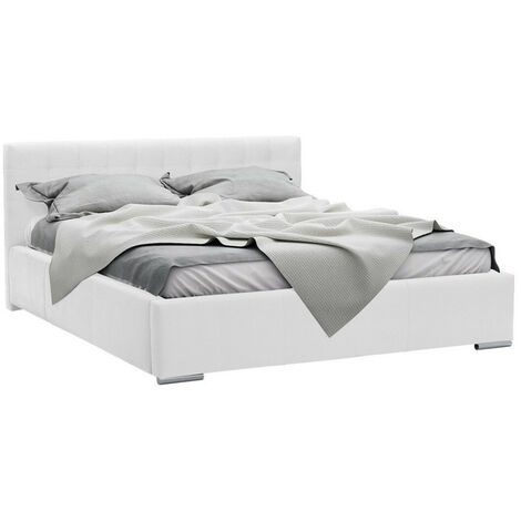 Lit Baltimore 106, Soft 017, Double, 140x200, Faux cuir, Sommier à lattes, 158x222x92cm