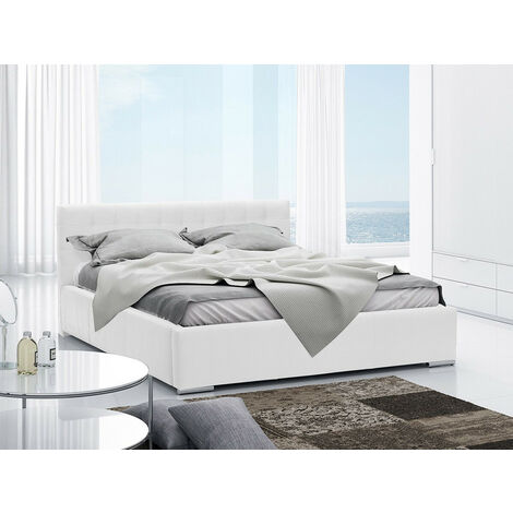 Lit Baltimore 106, Soft 017, Double, 140x200, Faux cuir, Sommier à lattes, 158x222x92cm