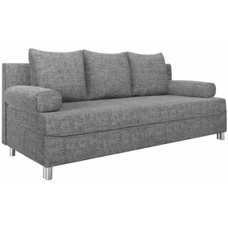 Mobilier1 – Canapé convertible 3 places Lawa 05 – Coffre à literie intégré – Dimensions 192x80cm – Mécanisme Eurobook pour un couchage facile (1/5)