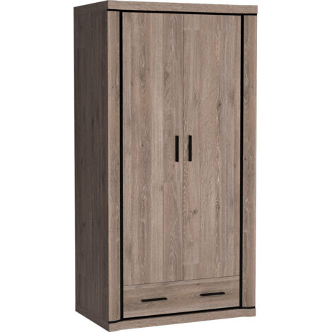 Armoire Lorelie 118, Truffe chêne, 192x97x58cm, Portes d'armoire: Avec des charnières, Nombre d'étagères: 0 (1/5)