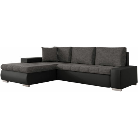 Canapé d'angle Comfivo 119, Soft 011 + Lux 06, Fonction de couchage, Boîte de literie, 265x185x85cm, 0 (1/5)