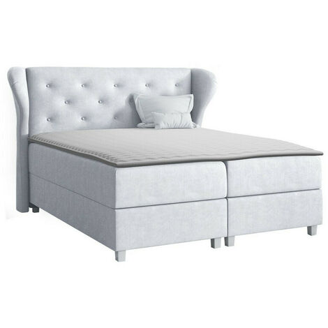Lit boxspring Ovum, Prestige 2769, Double, Continental, 180x200, Tissu, Disponible, 204x212x120cm (1/5)