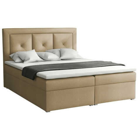 Lit boxspring Pomona 113, Victoria 14 853, Continental, Double, 180x200, Tissu, Disponible, 180x215x115cm (1/5)