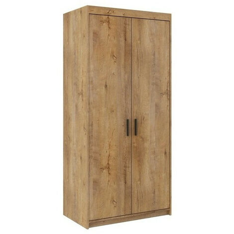 Armoire Tucson 112 Lefkas chêne 191x90x53cm – Stratifié 15mm – 2 portes avec charnières – Fabriquée en Europe – Stores Deco