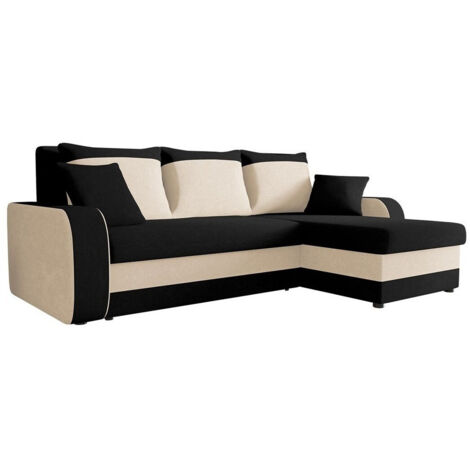 Canapé d'angle Comfivo 203, Mikrofaza 0015 + Mikrofaza 0031, Fonction de couchage, Boîte de literie, 238x147x80cm, 0