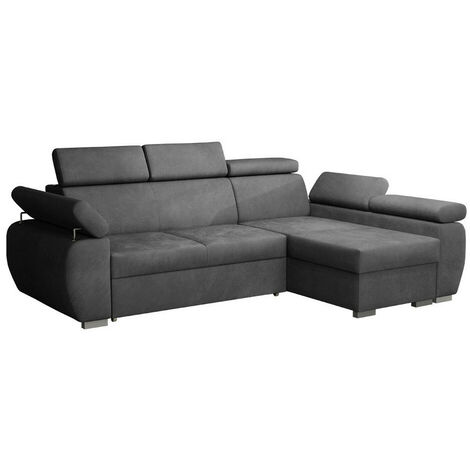 Canapé d'angle Columbus 132, Kronos 22, Fonction de couchage, Boîte de literie, 255x170x85cm, 0