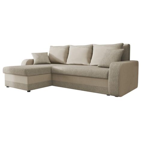 Mobilier1 – Canapé d'angle Comfivo 135 – Couleur Matana 17 et Manila 02 – Dimensions 238x147x80cm – Mécanisme Eurobook avec coffre à literie