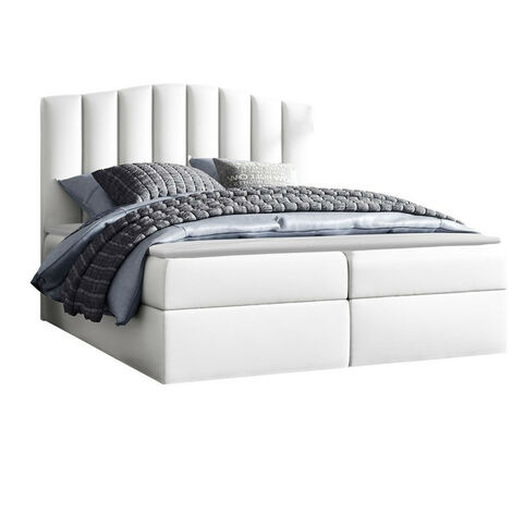 Lit boxspring Cantus, Soft 017, Double, Continental, 140x200, Faux cuir, Disponible, 144x208x125cm (1/5)