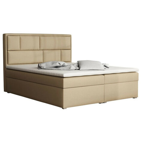 Lit boxspring Pomona 115, Victoria 14 853, Continental, Double, 140x200, Tissu, Disponible, 140x215x115cm (1/5)