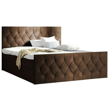 Lit boxspring Hortulus II, Mikrofaza 20, Continental, Double, 160x200, Tissu, Disponible, 167x216x103cm (1/5)