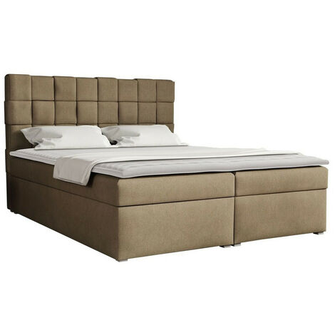 Lit boxspring Pomona 117, Kronos 35, Continental, Double, 180x200, Tissu, Disponible, 183x215x115cm (1/5)