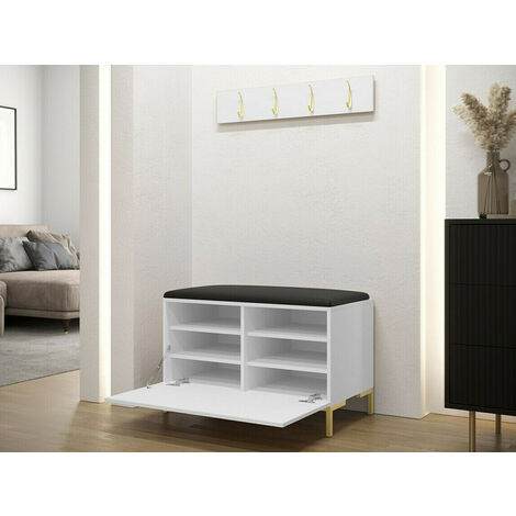 Meuble d'entrée Tivsoa 108, Faux cuir Soft 017, 0x0x0cm, Faux cuir, Stratifié, À suspendre, À poser