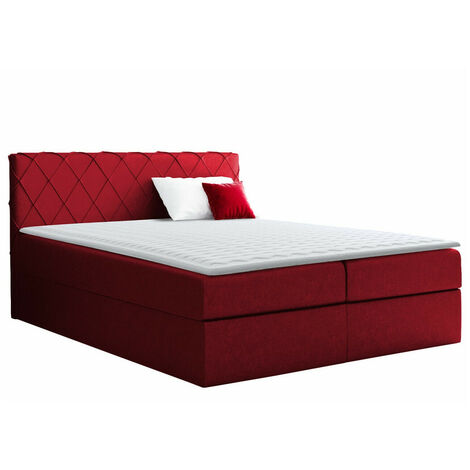Lit boxspring Genus, Velluto 7, Continental, Unique, 120x200, Tissu, Disponible, 126x208x103cm (1/5)