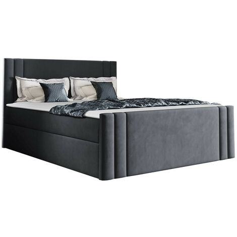 Lit continental Baltimore 156, Amor Velvet 4320, Unique, Continental, 120x200, Tapisserie, Sommier à lattes, 124x213x103cm