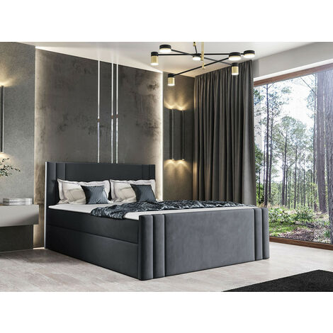 Lit continental Baltimore 156, Amor Velvet 4320, Unique, Continental, 120x200, Tapisserie, Sommier à lattes, 124x213x103cm