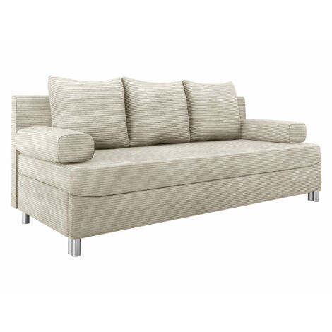 Mobilier1 – Canapé convertible 3 places avec boîte à literie – Mécanisme Eurobook – Dimensions 86x192x80cm – Résistance 35000 cycles Martindale (1/5)