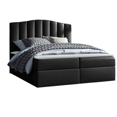Lit boxspring Cantus, Soft 011, Continental, Double, 160x200, Faux cuir, Disponible, 164x208x125cm (1/5)