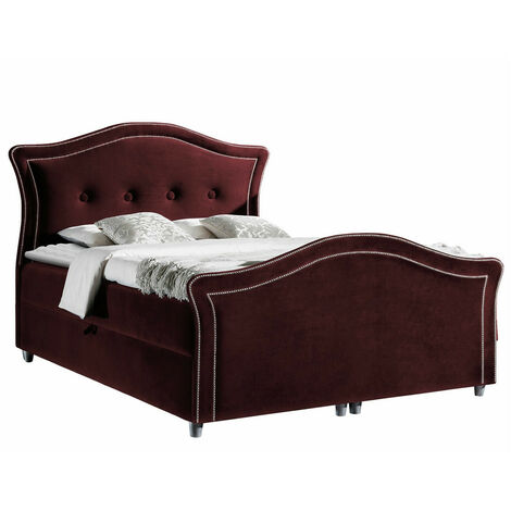 Lit boxspring Oleum I, Velluto 32, Continental, Double, 180x200, Tissu, Disponible, 190x214x130cm (1/5)