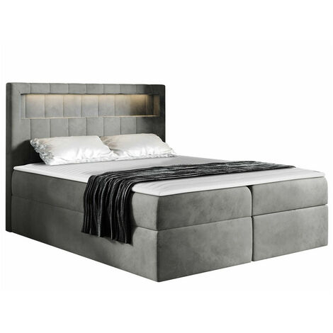 Lit boxspring Pomum, Magic Velvet 2217, Continental, Double, 180x200, Tissu, Disponible, 182x217x123cm, LED: Disponible (1/5)
