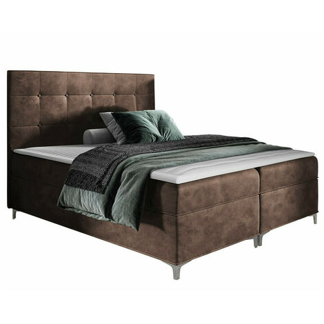 Lit boxspring Porta, Fresh 4, Double, Continental, 140x200, Tissu, Disponible, 145x208x112cm (1/5)