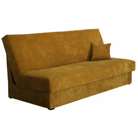 Mobilier1 – Canapé convertible Columbus 119 – Mécanisme Click-Clack – Dimensions 80x175cm – Boîte de literie intégrée – Design en velours moderne