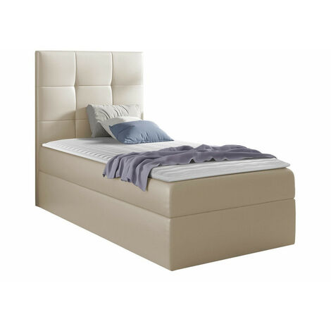Lit boxspring Nomen, Soft 033, Continental, Unique, 80x200, Faux cuir, Disponible, 82x208x103cm (1/5)