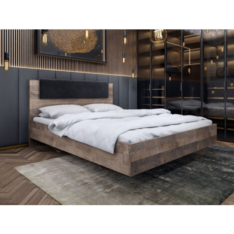 Lit Kingston D121 , Double, 160x200, Stratifié, 164x208x103cm
