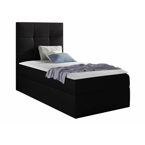 Lit boxspring Nomen, Soft 011, Continental, Unique, 80x200, Faux cuir, Disponible, 82x208x103cm (1/5)