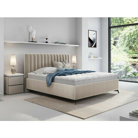Lit ComfiDream 173, Fresh 01, Double, 140x200, Tapisserie, Sommier à lattes, 149x216x106cm