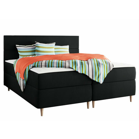 Lit boxspring Memphis 135, Itaka 15, Continental, Double, 140x200, Tissu, Disponible, 145x207x116cm (1/5)