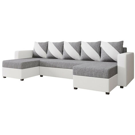 Canapé d'angle Memphis 121, Soft 017 + Lawa 05, Fonction de couchage, Boîte de literie, 308x139x83cm, 0 (1/5)