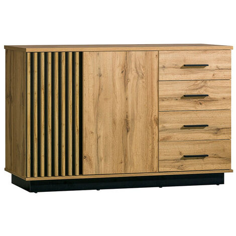 Commode Tenodeu 105 , Avec tiroirs et portes, Nombre de tiroirs: 4, 88x141x40cm (1/4)