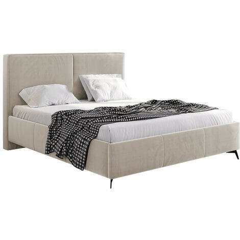 Lit Beloit 107, Fresh 01, Double, 140x200, Tapisserie, Sommier à lattes, 149x216x106cm