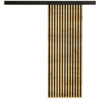 Mirjan24 – Porte coulissante Dover 201 – Chêne doré artisanal et noir – Largeur 760mm, Hauteur 2050mm – Système de coulissement stable
