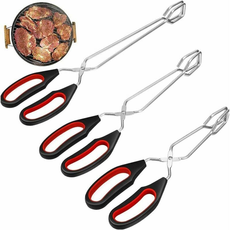 Cooking Tongs, Cooking And Grill Tongs, Kitchen Tongs, Grill Tongs Made Of  Stainless Steel And Silicone, Sausage Tongs, Roasting Tongs, Asparagus Tong