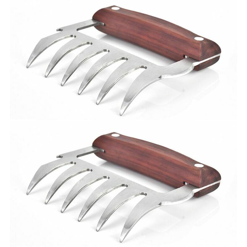 Bbq Bear Claws, Meat Claws, Bbq Bear Claws, Stainless Steel Meat Claw, Bbq  Meat Handler Forks, Pulled Pork Shredder Claws2 Pieces