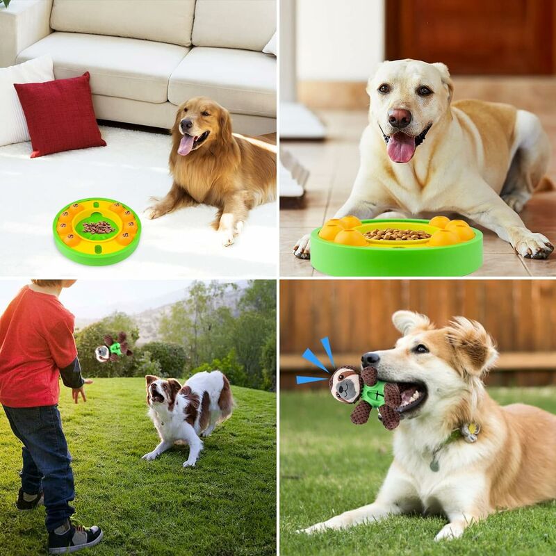 Educational Dog Toys Slow Food Educational Dog Toys ChiDog Interactive  Puzzle Dog Intelligence Game,Smart Dog Games Interactive Dog Toy  Educational Puppy Toy