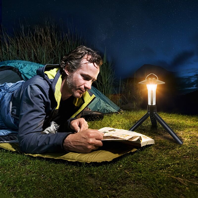 Led Vintage Usb Rechargeable Camping Lamp Dimmable Warm White Light 5200mah  Power Bank For Camping Fishing Hiking Cave Etc. [energy Class A+++]