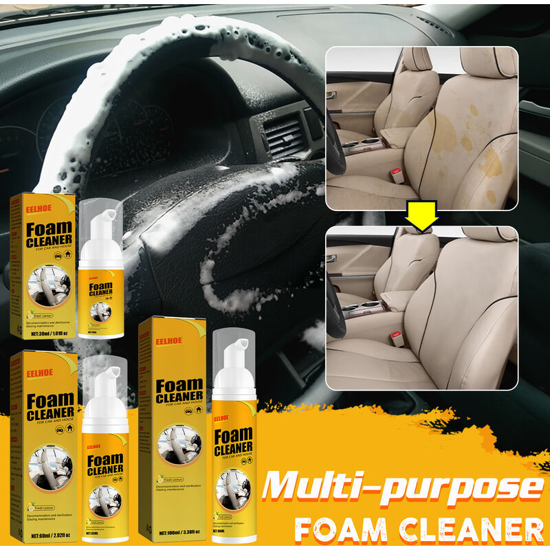 Multi-Functional Foam Cleaner Supplies Car Interior Decontamination Ceiling  Leather Seat Cleaner Foam Home Cleaning