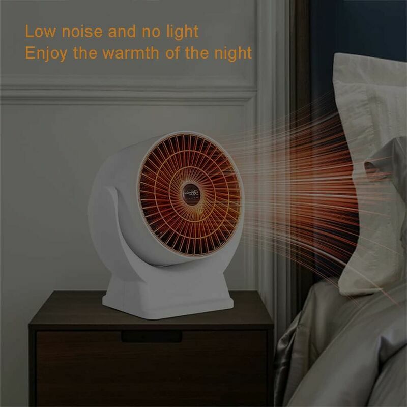 Quiet Economy Space Heater, Portable Electric Fan Heater, Mini Portable Fan  Heater, 800W Fan Heater, Small Space Heater with Desktop Thermostat (White)