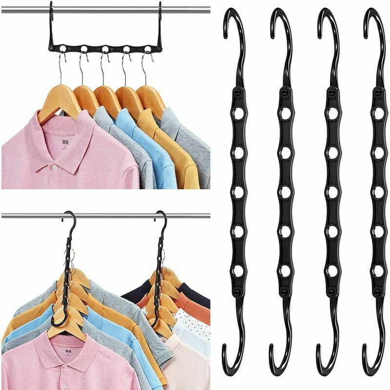 6Pack Magic Hangers Space Saving Hangers Closet Space Saver Hanger  Organizer NEW