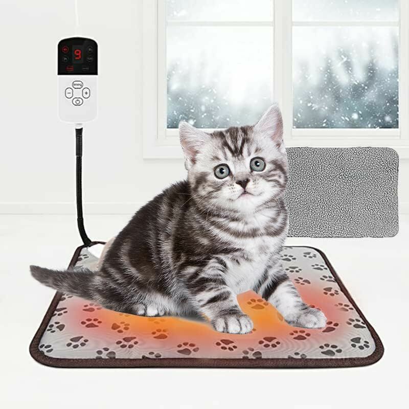 Pet Heating Pad, Upgraded Dog Cat Electric Warming Pad, Adjustable  Temperature Warming Pad, With Auto Shut-Off Timer, Easy-Clean Waterproof  Anti-Chew K