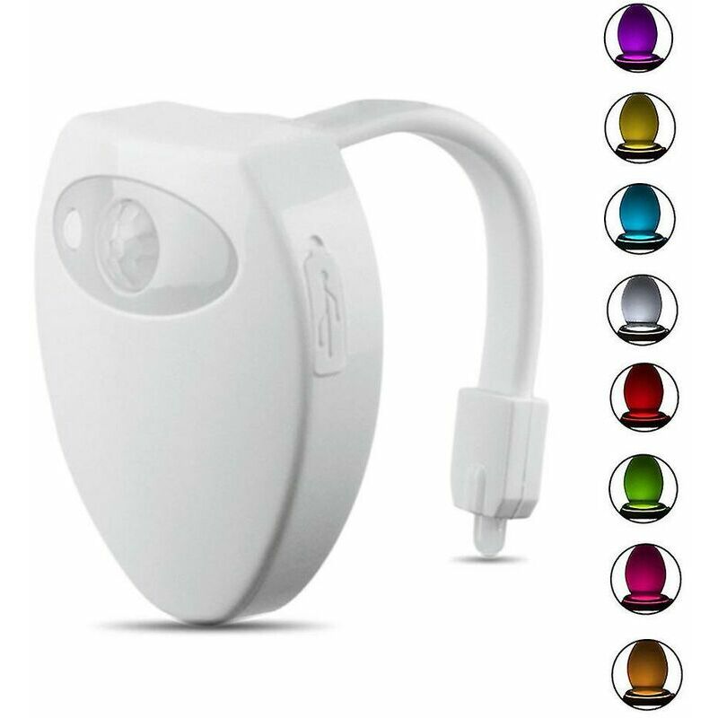 8-Color Toilet Night Light, Motion Activated Detection Bathroom Bowl Lights,  Fit Any Toilet Bowl Light Bathroom Night Light, Unique & Funny Birthday  Gifts Idea for Dad Teen Boy Kids Men Women 