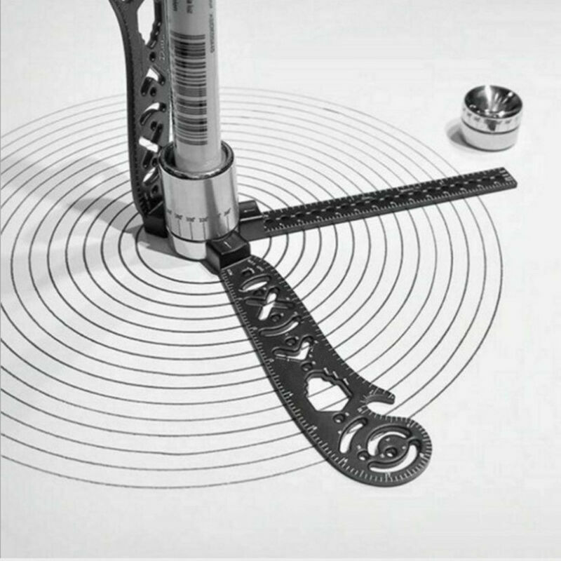 7 Pieces Geometry Set, Including Metal Compass Drawing Tool Scale