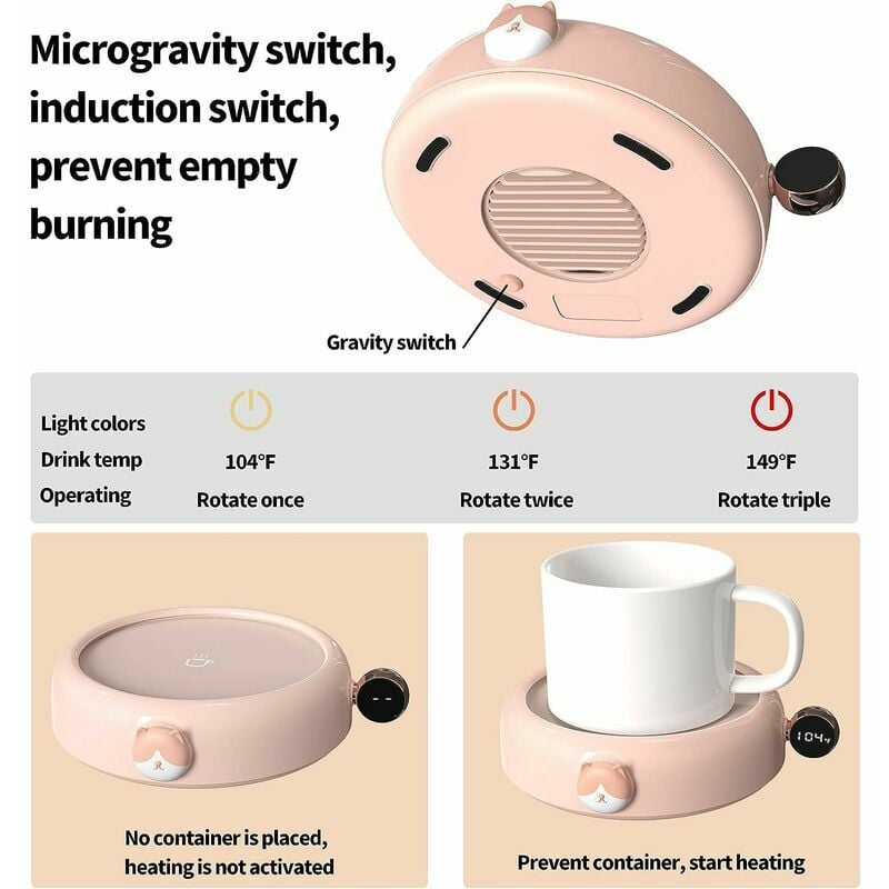 Smart Coffee Cup Warmers 20W Electric Adjustable Mug Warmer Cup