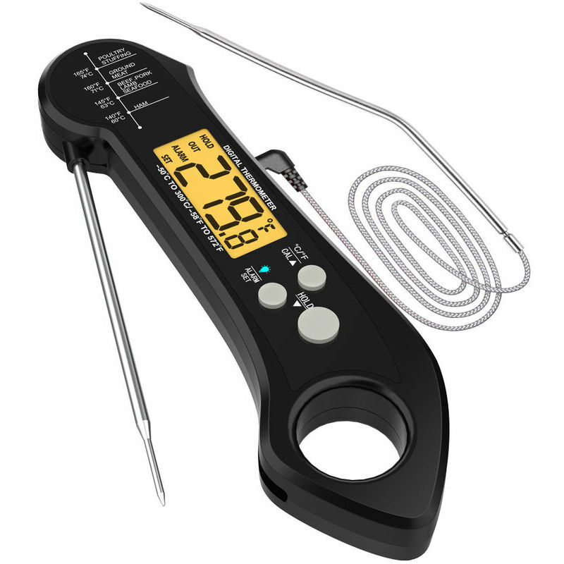 Digital Water Thermometer For Liquid, Candle, Instant Read With Waterproof  For Food, Meat, Milk, Long Probe