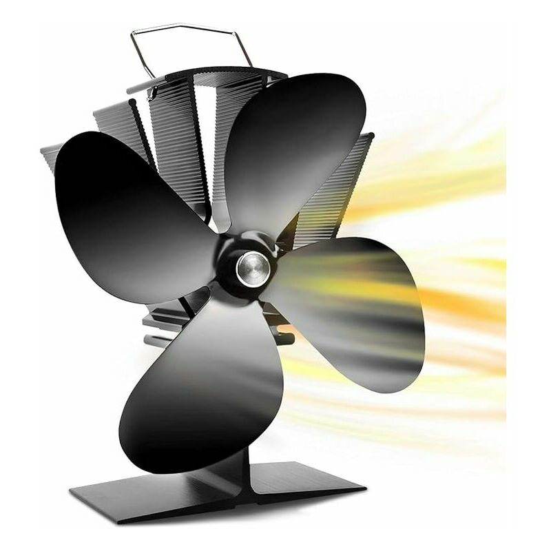 4-Blade Heat-Powered Burner/Log/Chimney Wood Stove Fan 40°C/104°F Quick  Start Ultra Quiet Hot Air Circulation Efficiently saves fuel