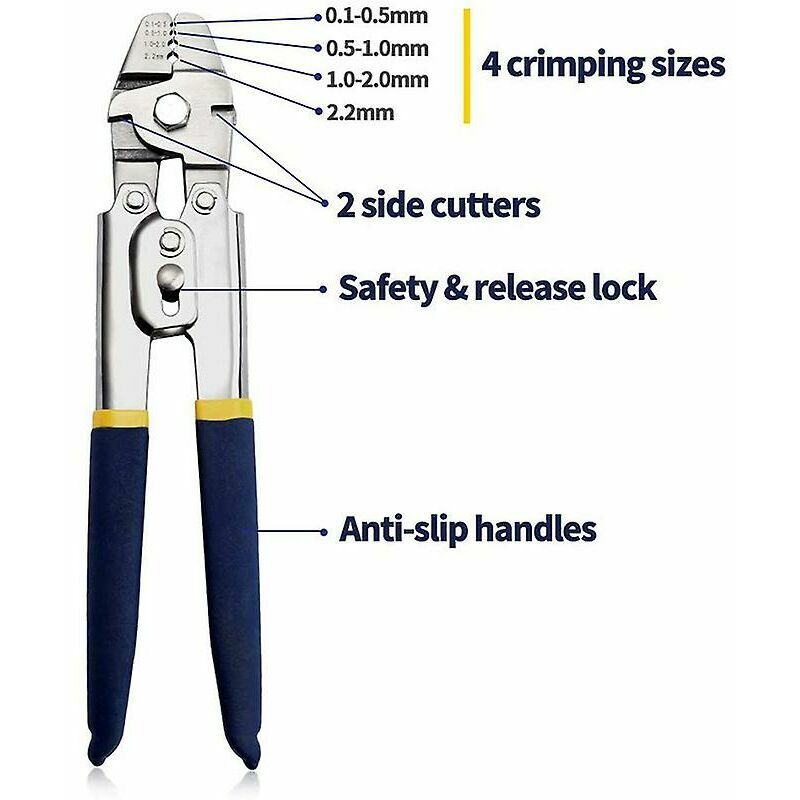 4 Side Crimping Pliers 1200 Wire Ferrules Crimping Pliers Lugs